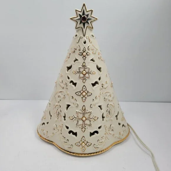 Lenox Florentine and Pearl Jeweled Lighted Tree Christmas Musical TESTED-WORKS - Picture 4 of 7